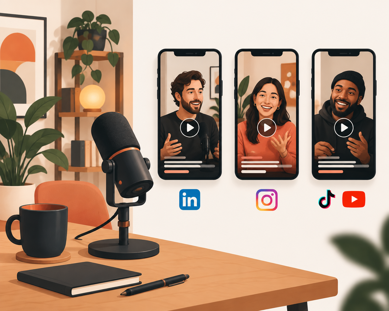 Van podcast naar verticale clips voor social media